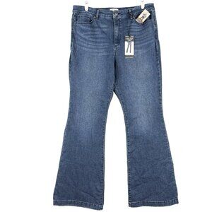NEW‎ Sofia Vergara Jeans Women's Size 18 Flare Leg High Rise Stretch Blue Denim